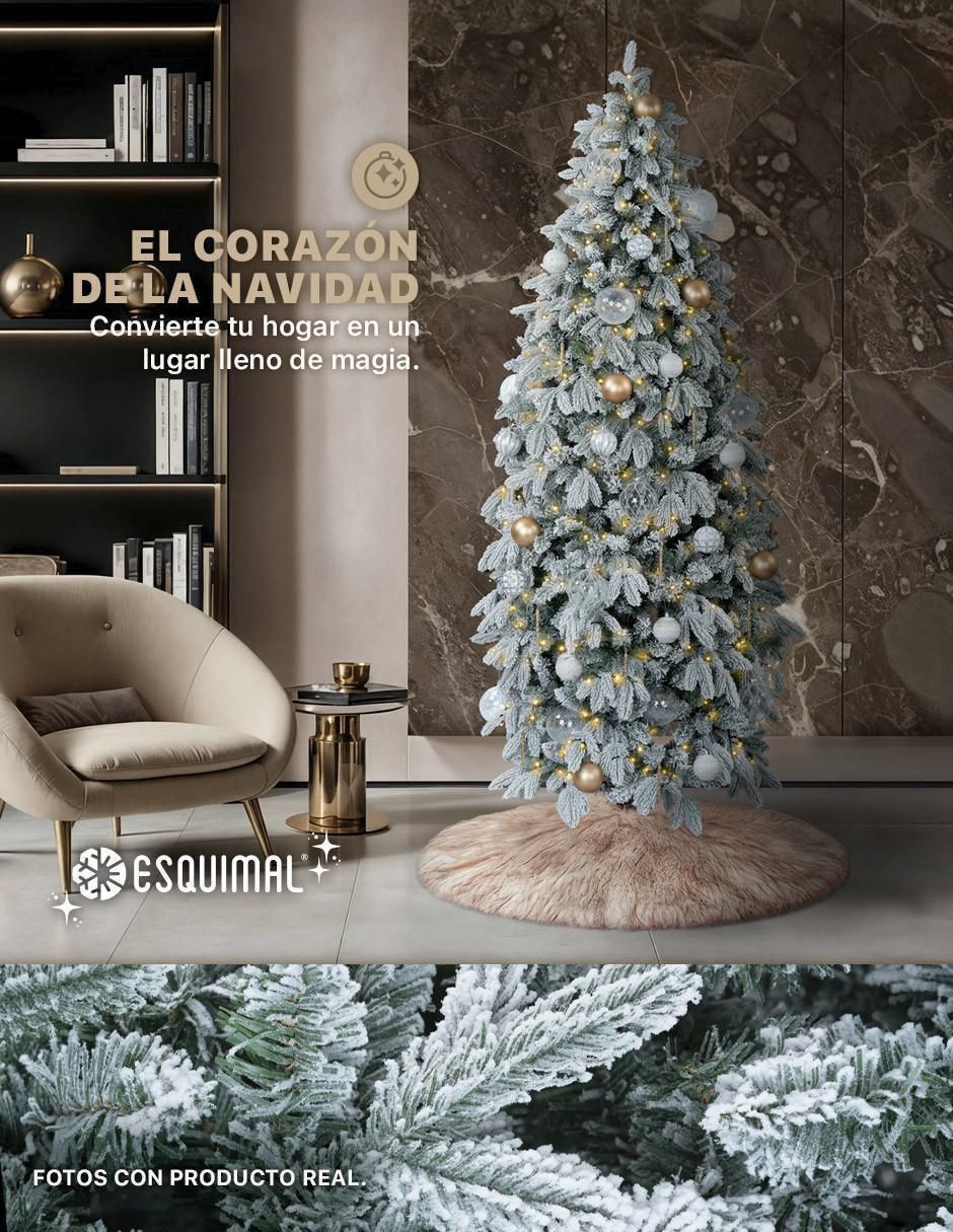 Árbol de navidad Tipo Lápiz Nevado Canadiense de PVC 3