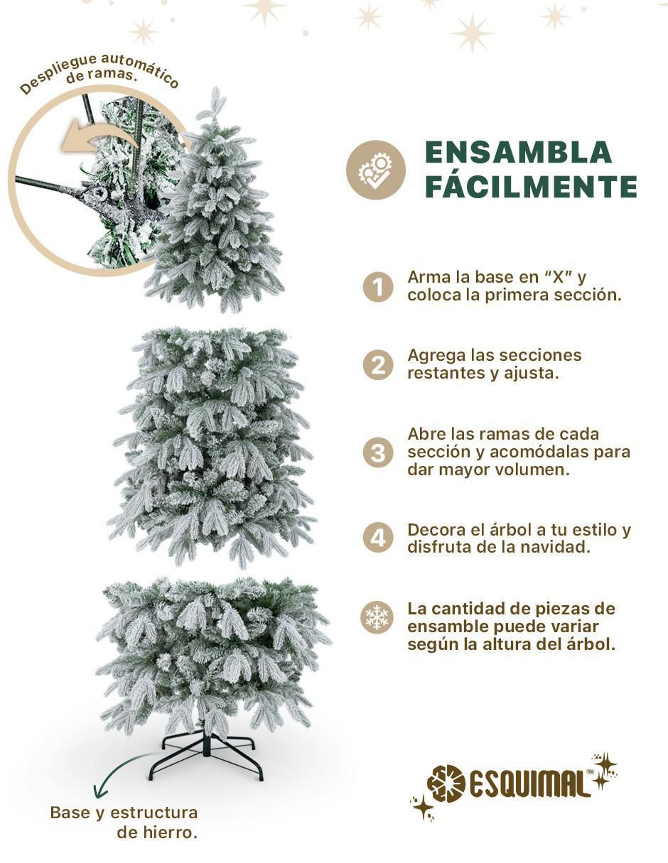 Árbol de navidad Tipo Lápiz Nevado Canadiense de PVC 4