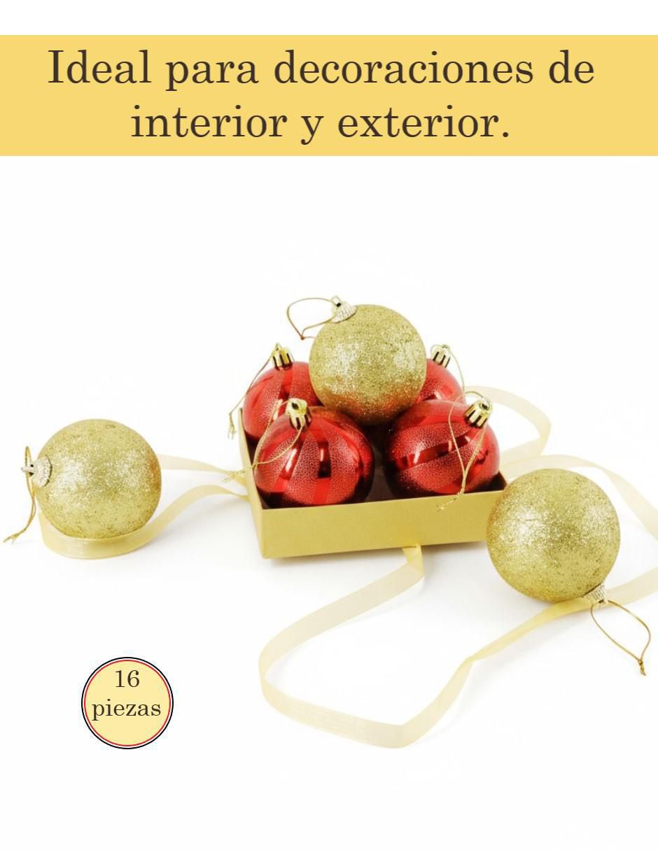 Set de esfera navideña cm-top esferas navideñas 16 piezas "con" 16 "piezas"