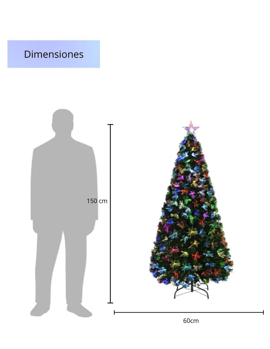 Árbol decorativo de plástico con 150 luces 6