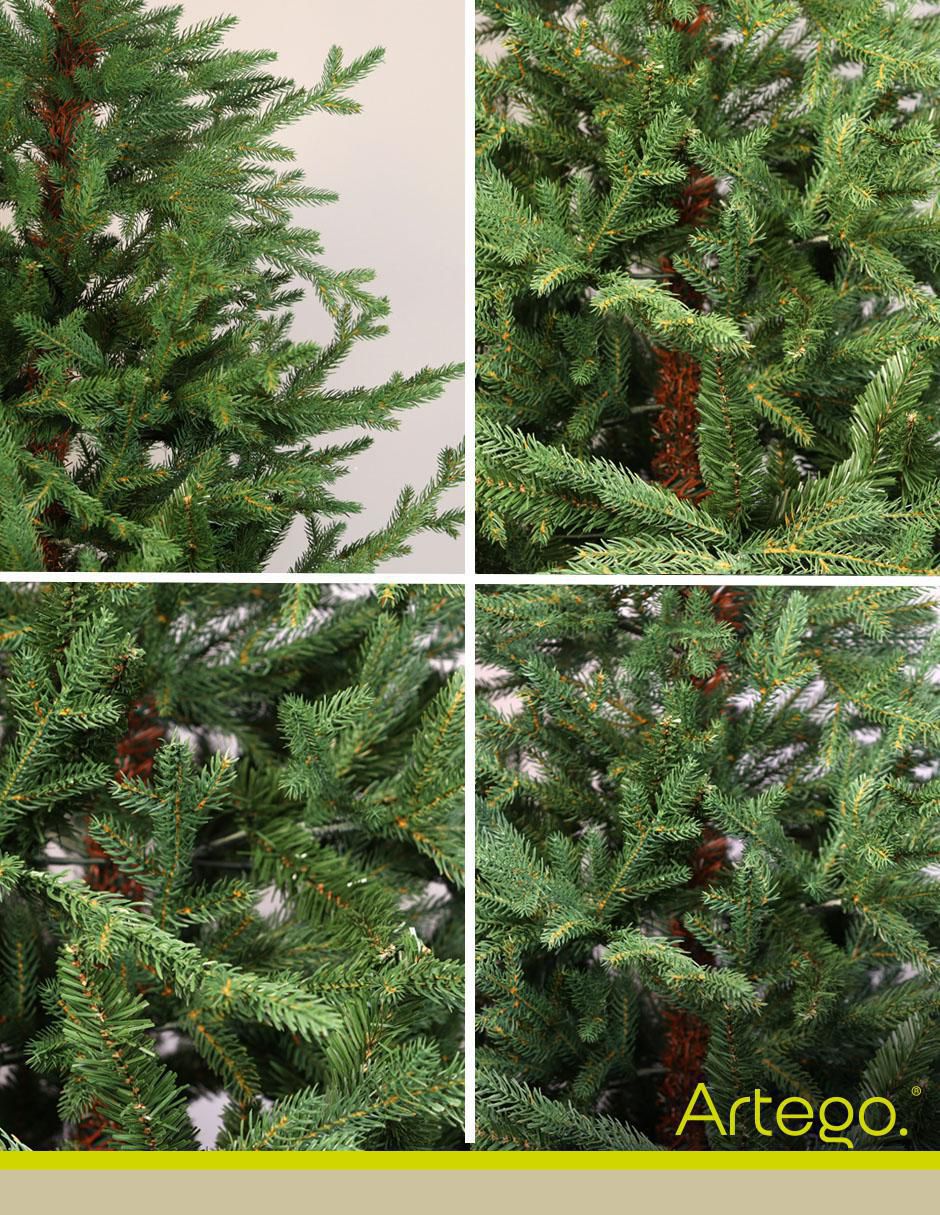 Árbol de navidad Vista natural tronco realista 3