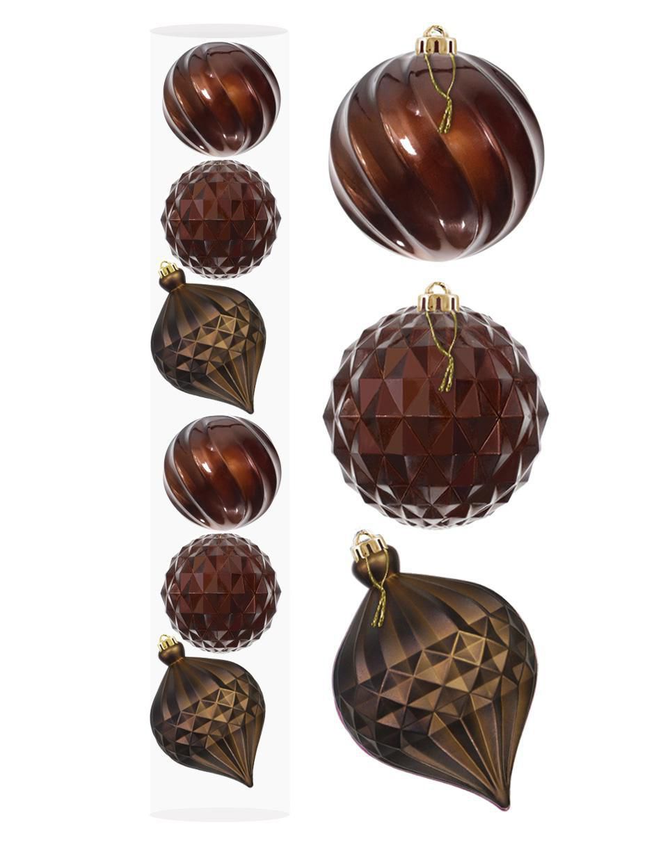 Set de esfera navideña Caramel con 6 piezas Set de esfera navideña Caramel con 6 piezas