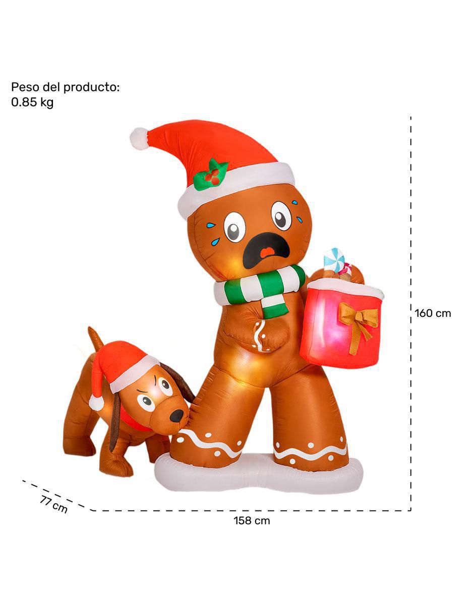 Inflable decorativo forma de muñeco jengibre 5