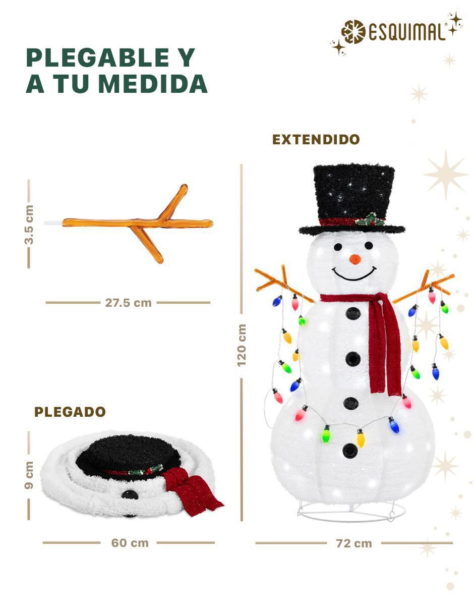 Figura decorativa de muñeco nieve Navidad