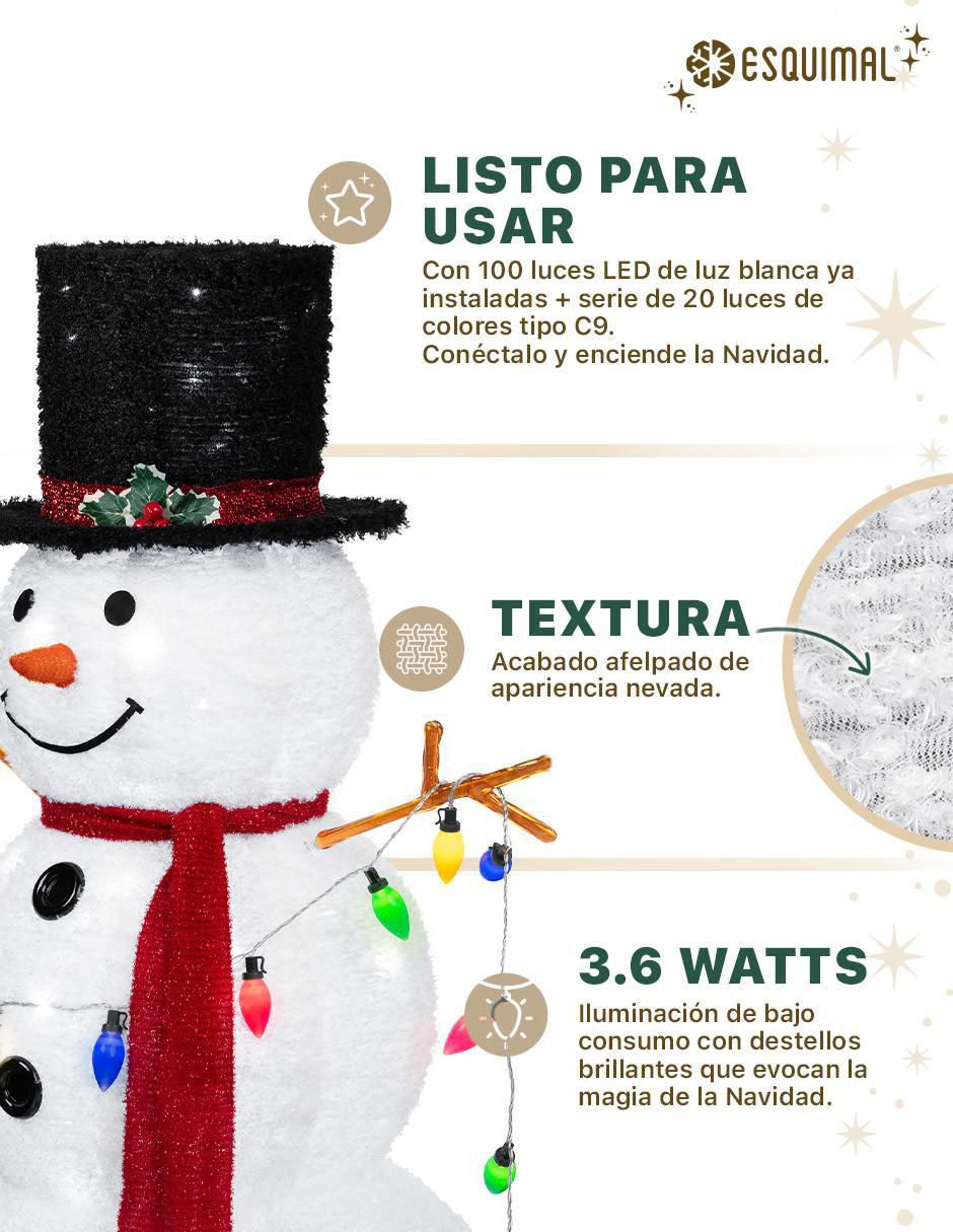 Figura decorativa de muñeco nieve Navidad