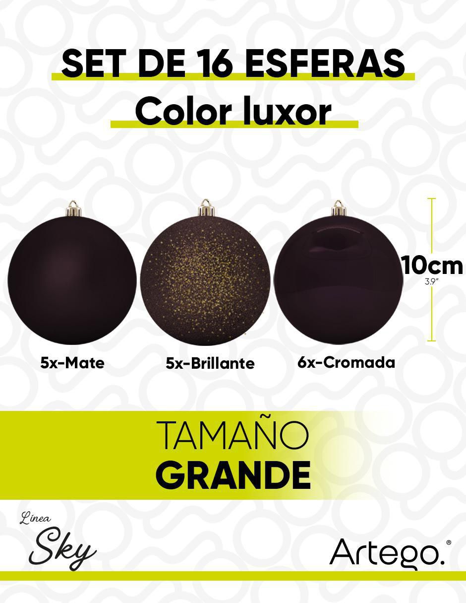 Set de esfera navideña Grandes Luxor con 16 piezas 5