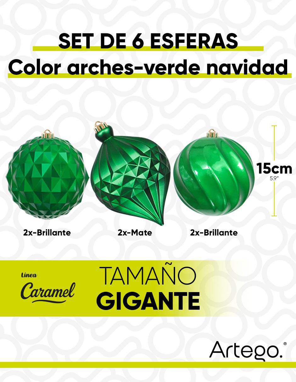 Set de esfera navideña Extra Grandes Caramel Arches con 6 piezas 6