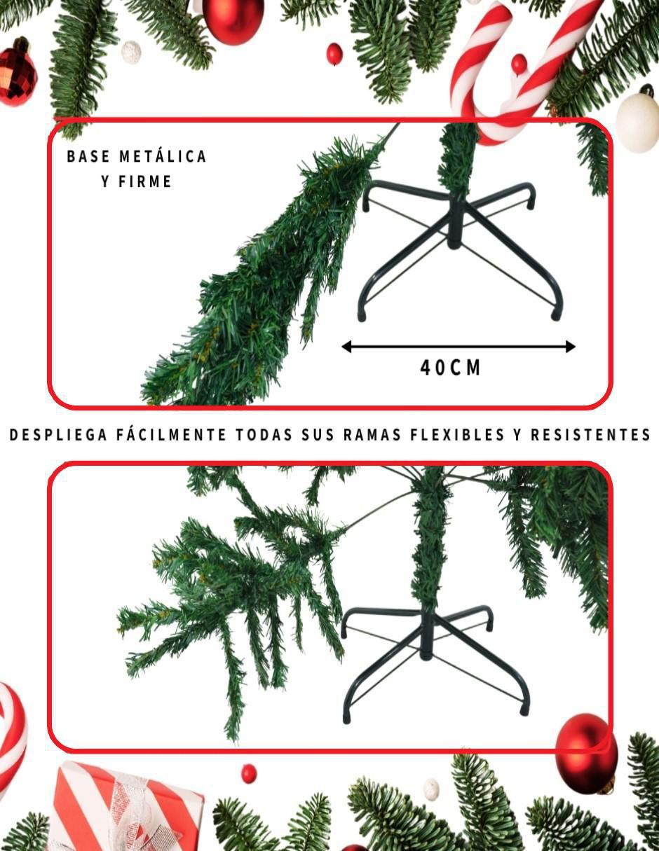 Árbol de navidad frondoso de 3 metros con 1800 ramas de sintético 4