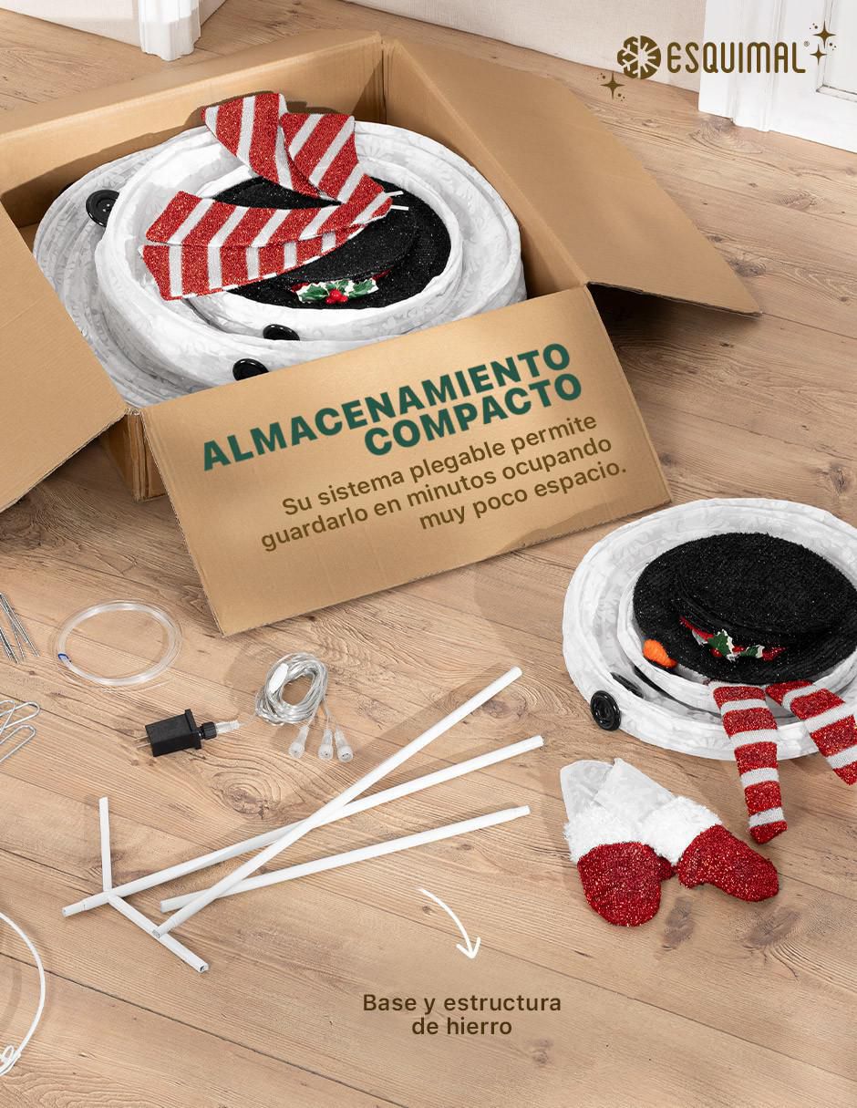 Figura decorativa de muñeco nieve Navidad Familia de Muñecos de Nieve Iluminados 5