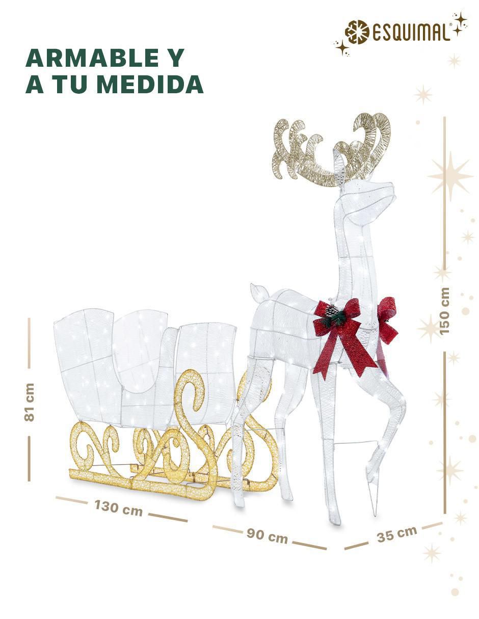 Figura decorativa de trineo Navidad Iluminados para Exterior 7