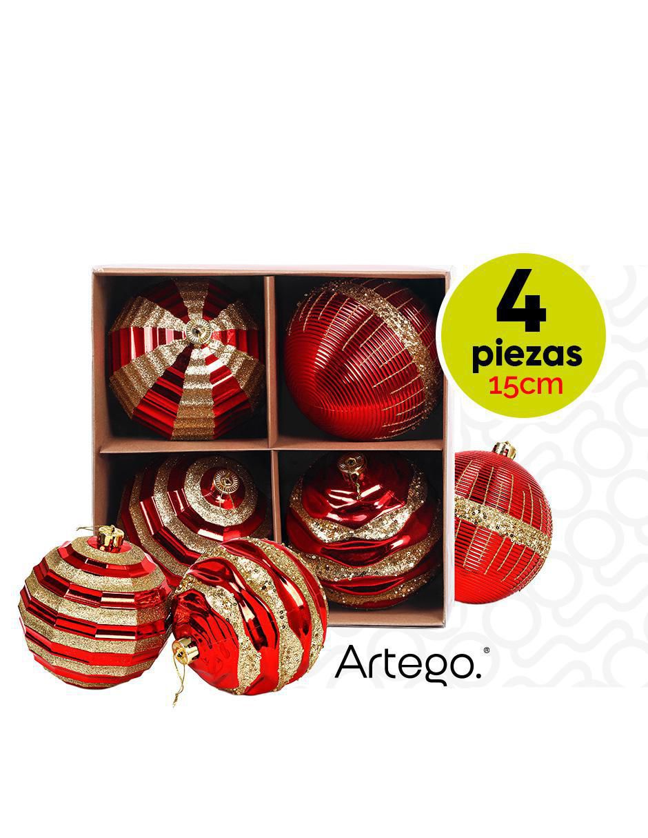 Set de esfera navideña con 4 piezas