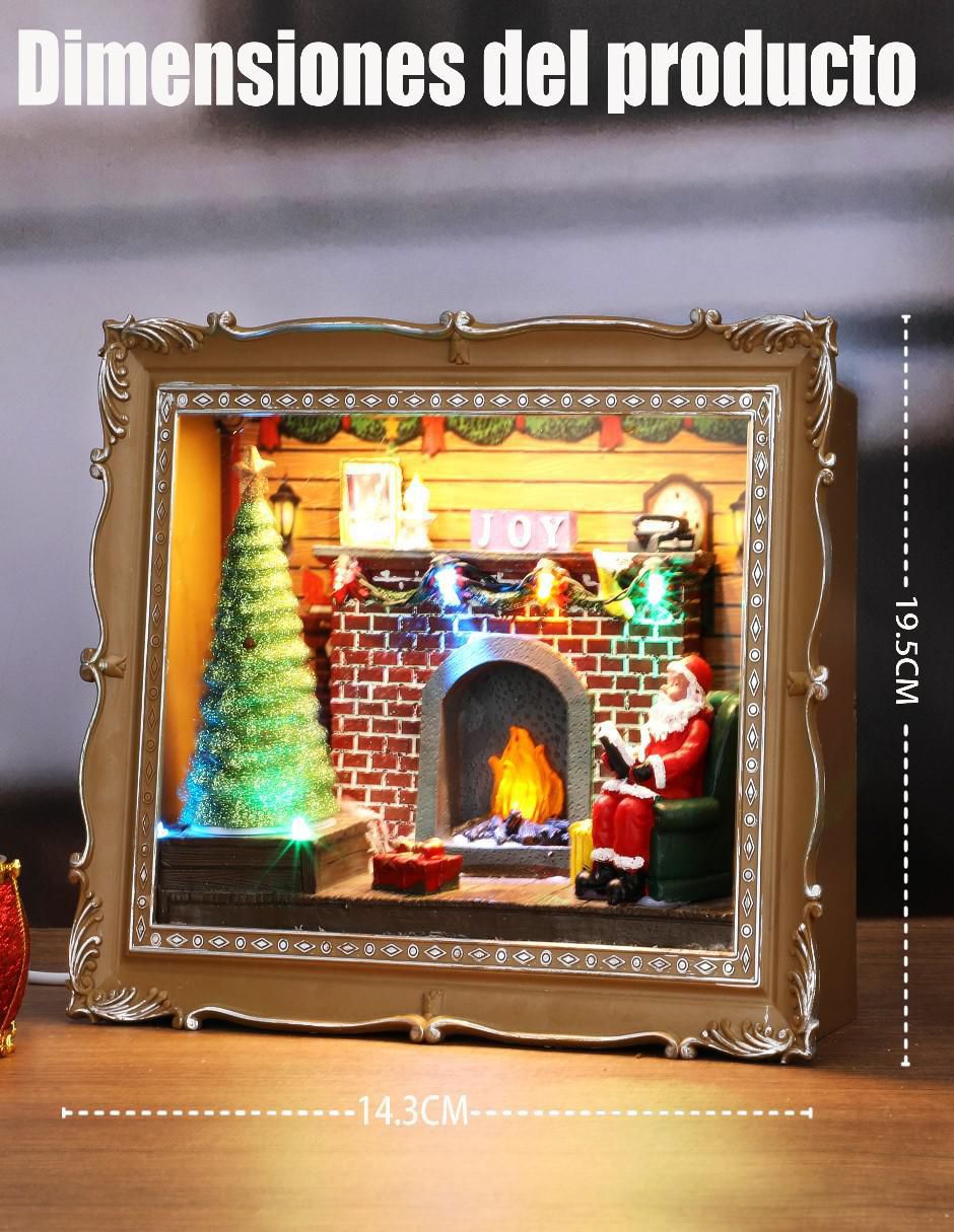 Figura decorativa de santa claus Navidad de resina 5