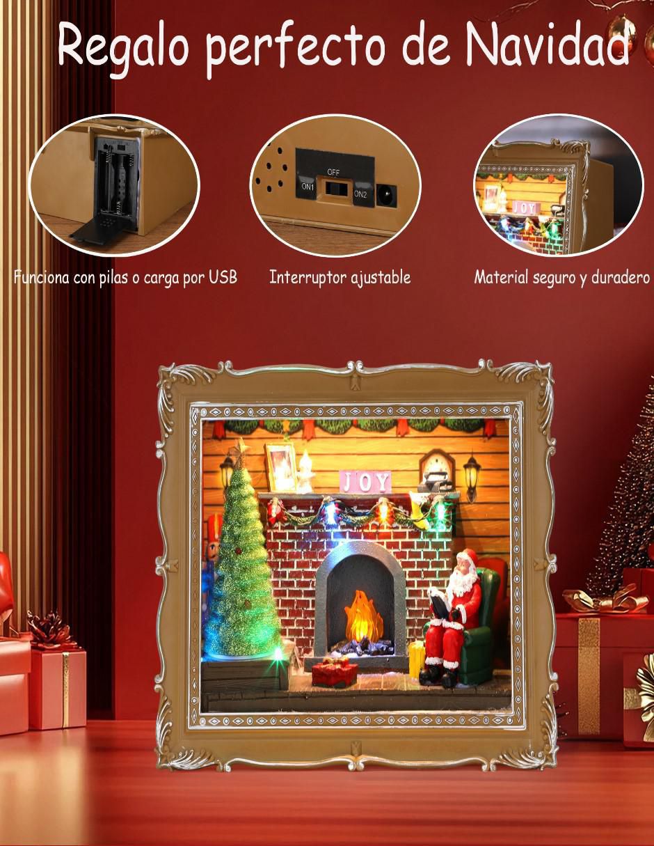 Figura decorativa de santa claus Navidad de resina 4