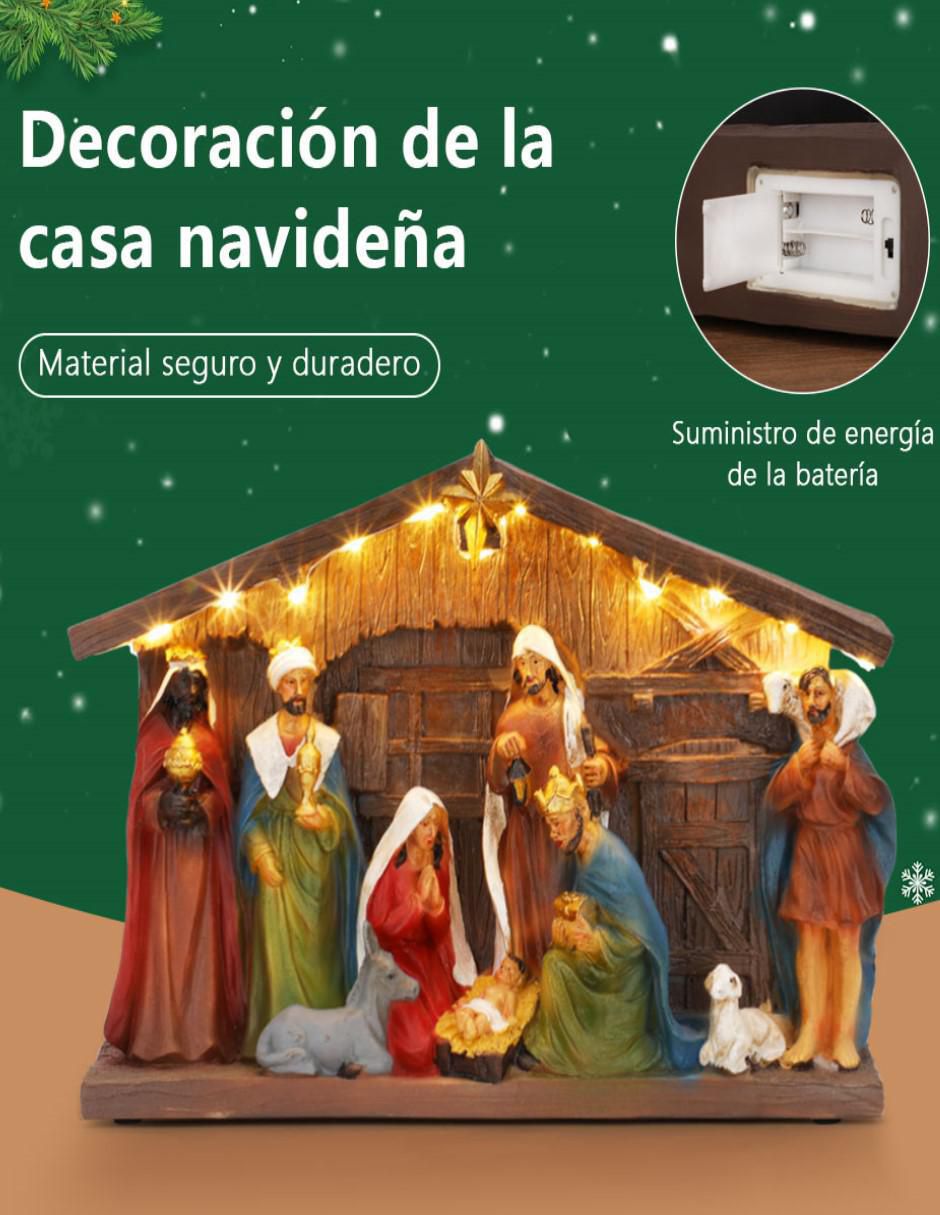 Figura decorativa de nacimiento Navidad de resina 3