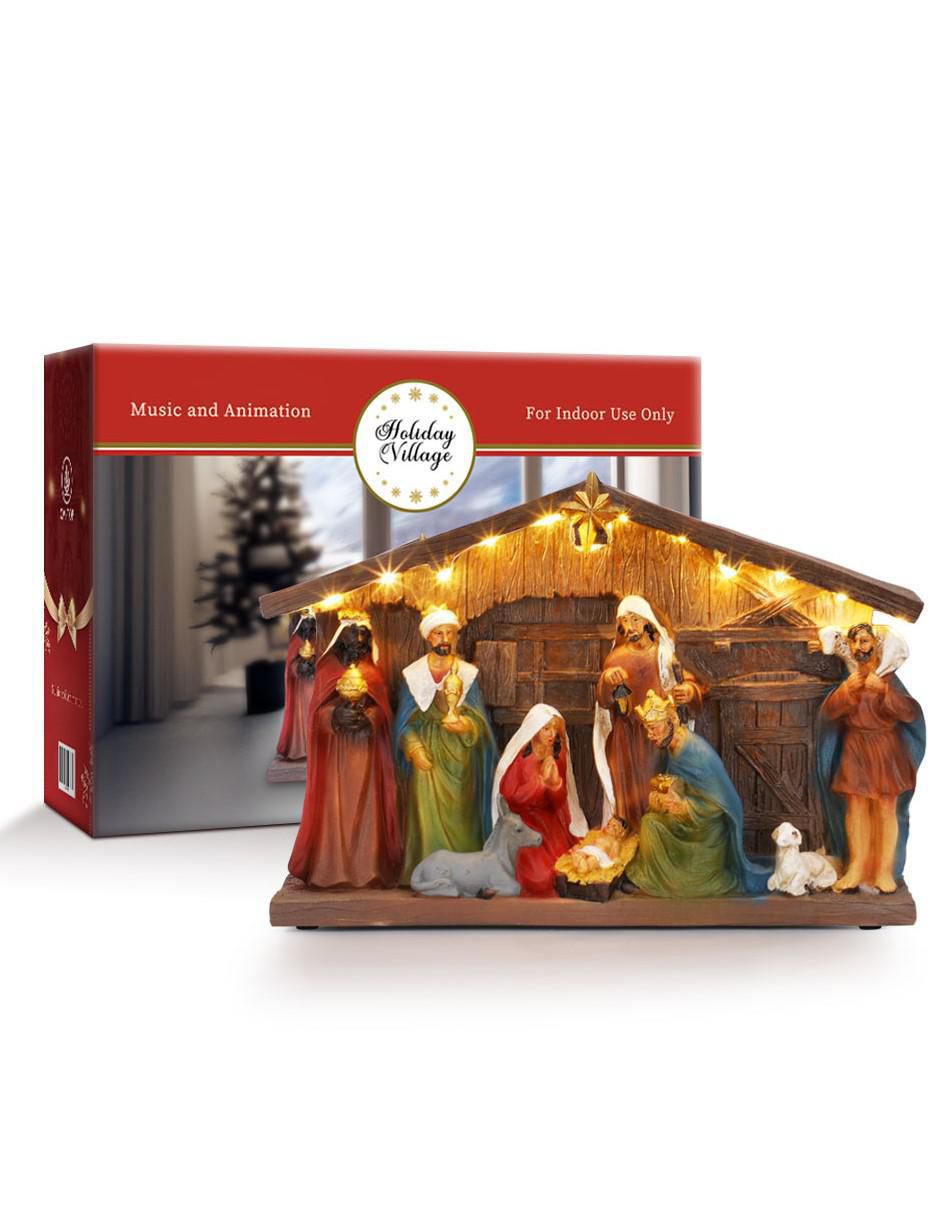 Figura decorativa de nacimiento Navidad de resina 6