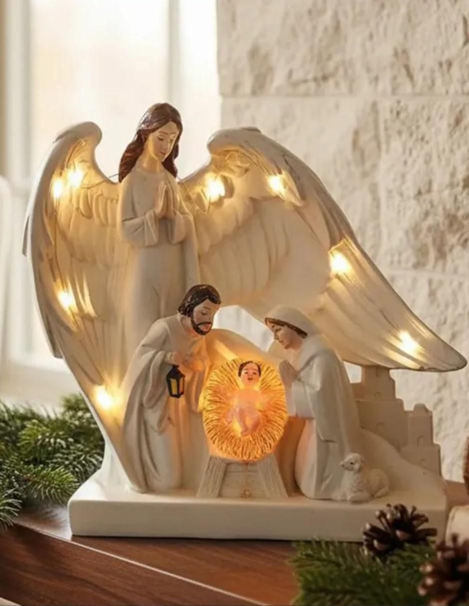 Figura decorativa de nacimiento Navidad de resina 2