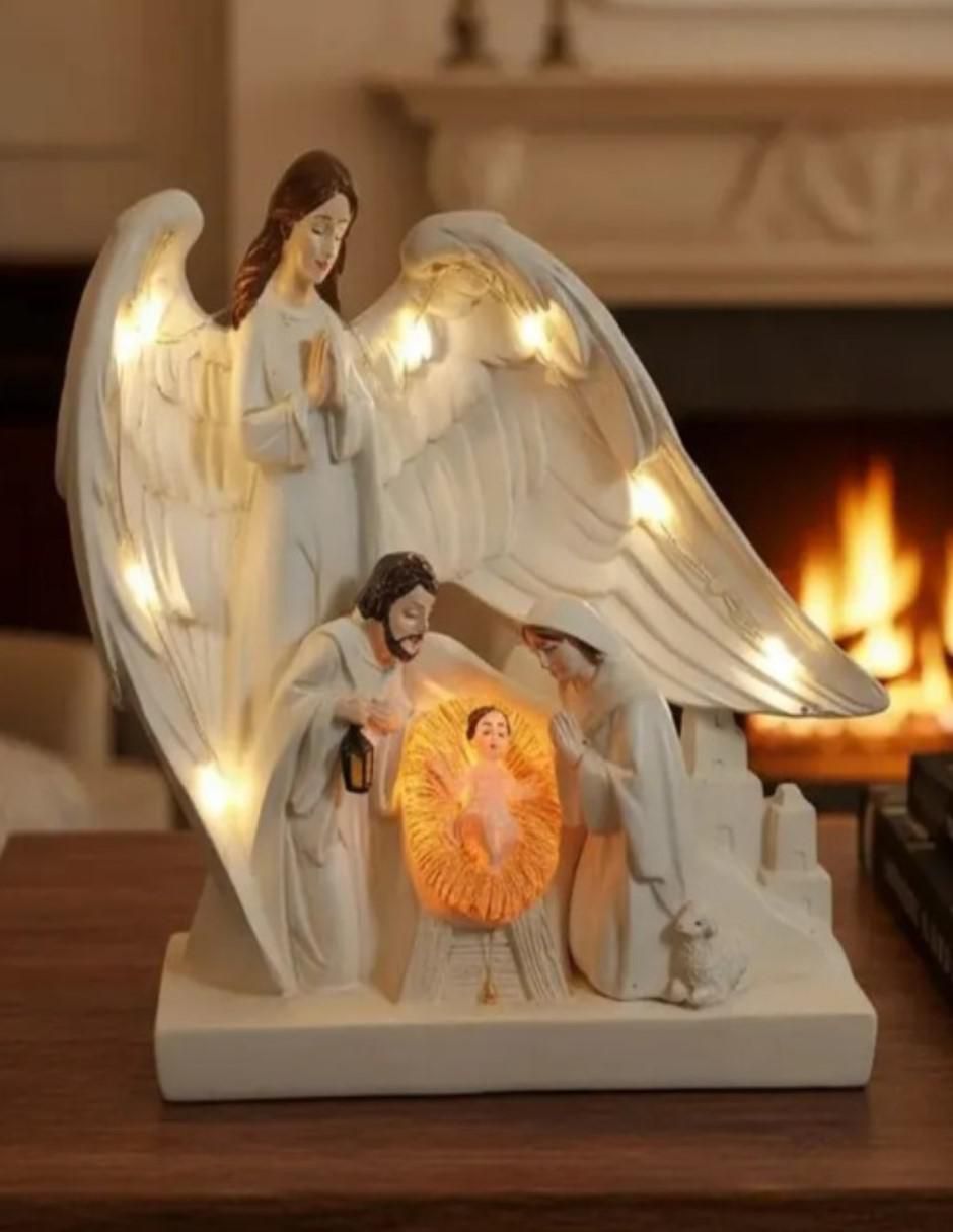 Figura decorativa de nacimiento Navidad de resina 3