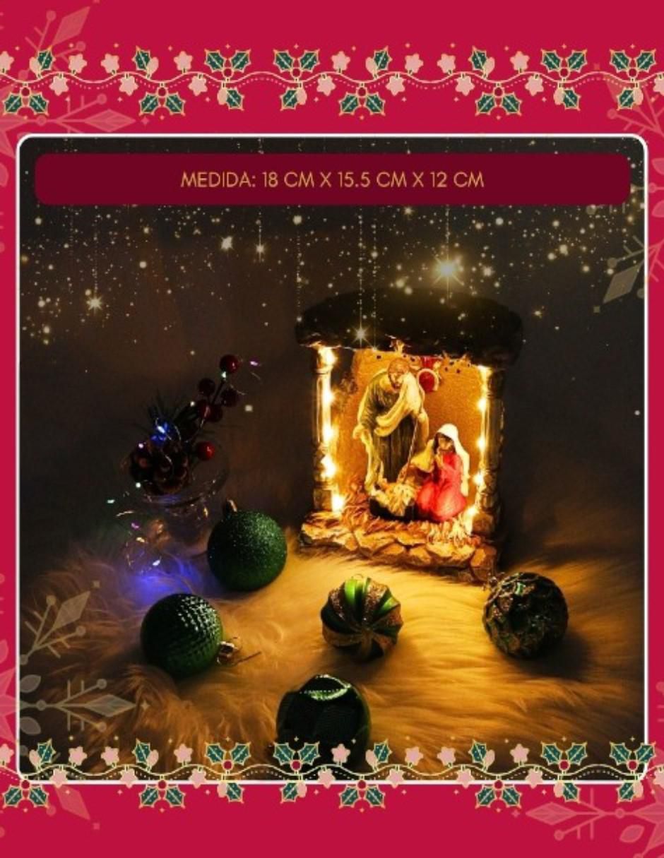 Figura decorativa de nacimiento Navidad de resina 5