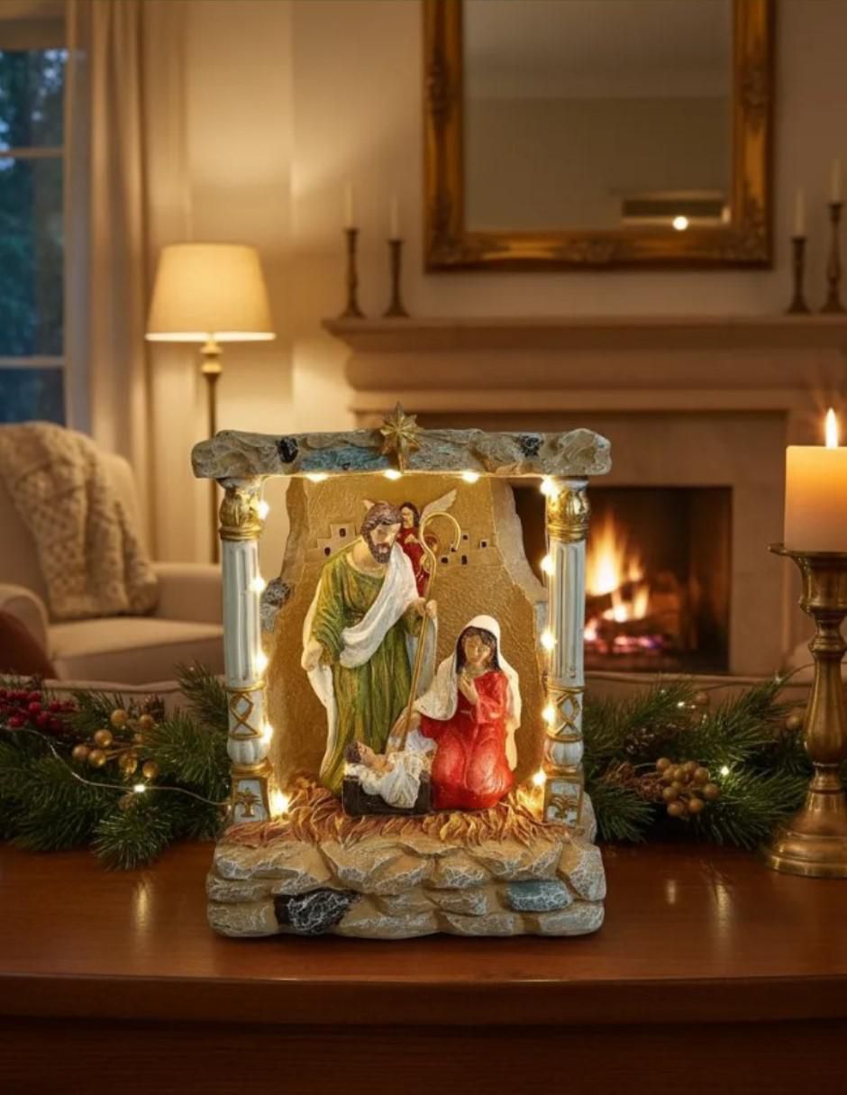 Figura decorativa de nacimiento Navidad de resina 3