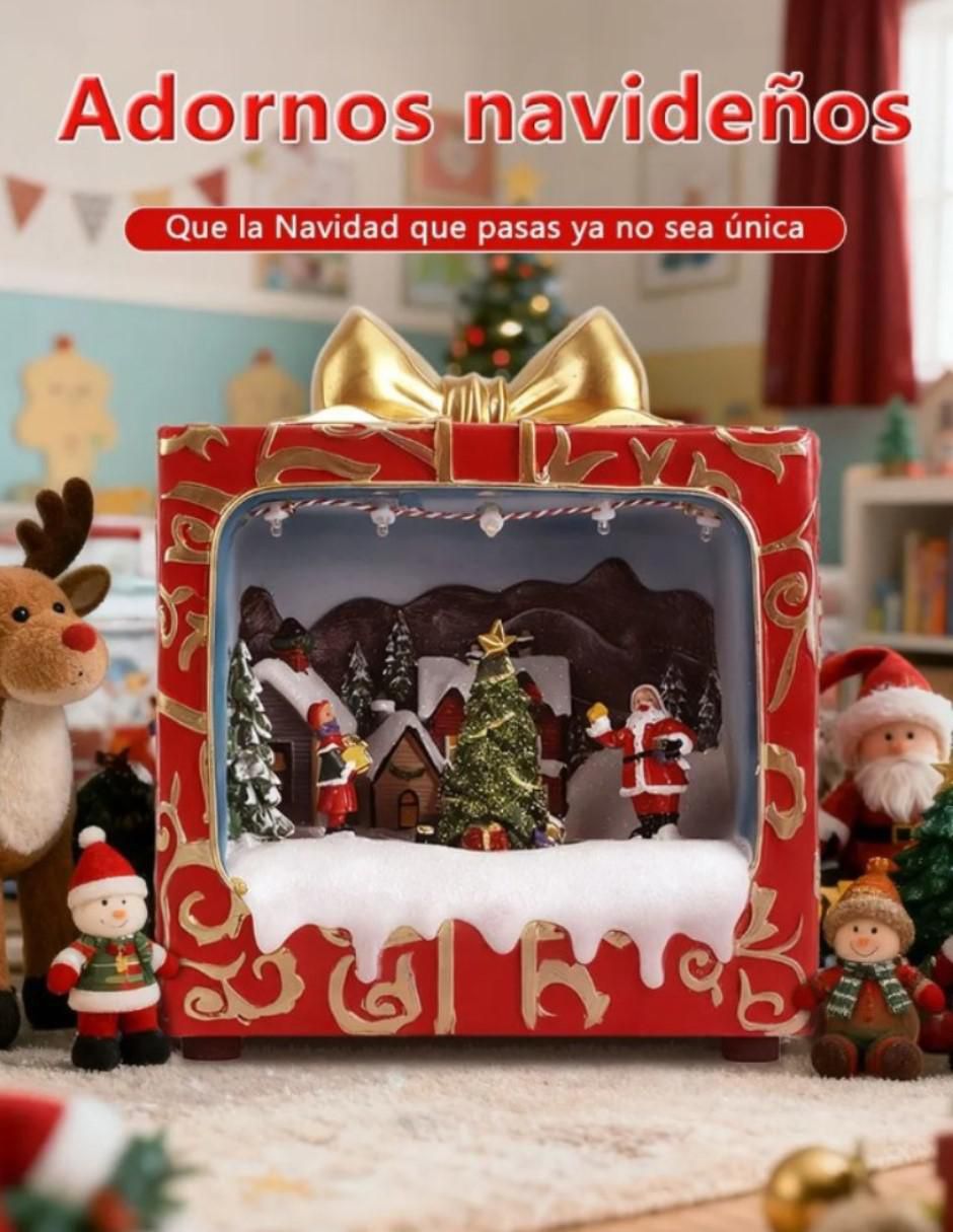 Figura decorativa de regalo Navidad de resina 2