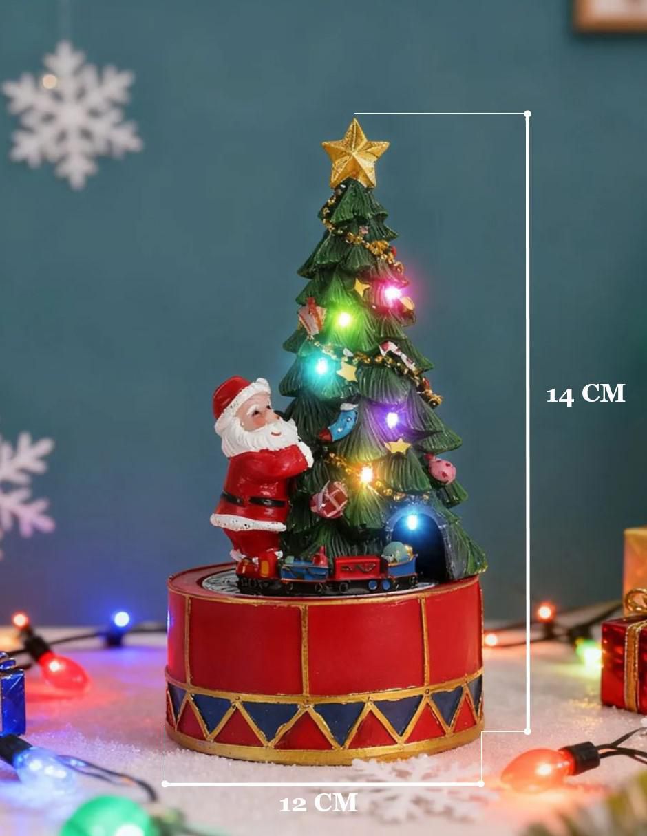 Figura decorativa de árbol navidad Navidad de resina 6