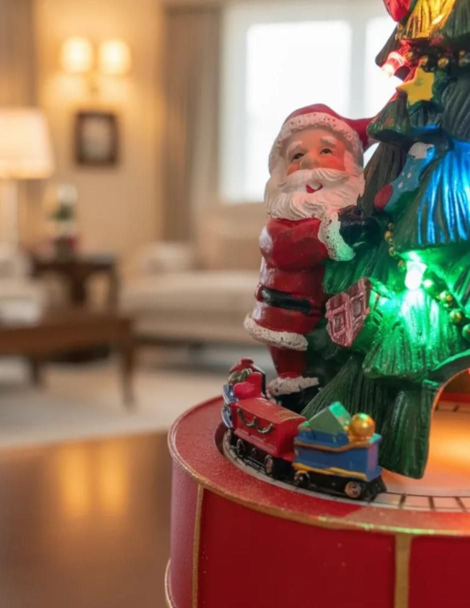 Figura decorativa de árbol navidad Navidad de resina 4