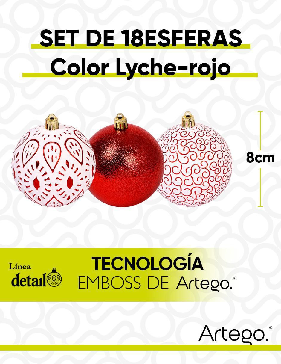 Set de esfera navideña Detail Lyche con 18 piezas 6