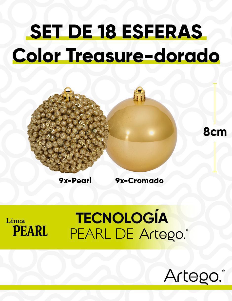 Set de esfera navideña Pearl Treasure con 18 piezas 6