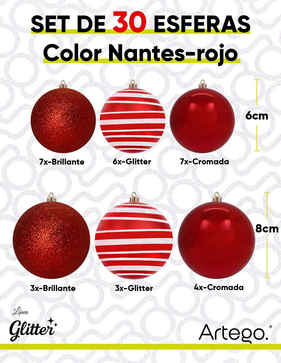 Set de esfera navideña Nantes con 30 piezas 6