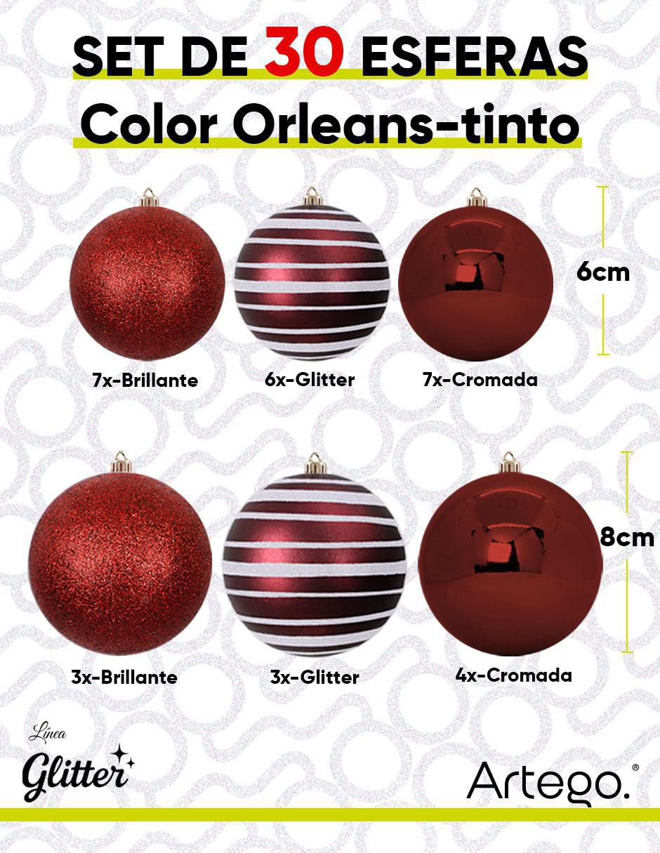 Set de esfera navideña Orleans con 30 piezas 6