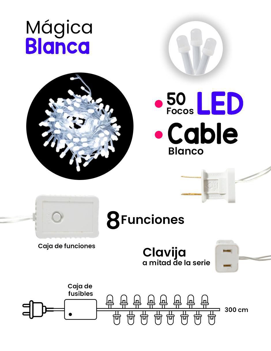 Serie navideña LED L573100 con 50 focos 2