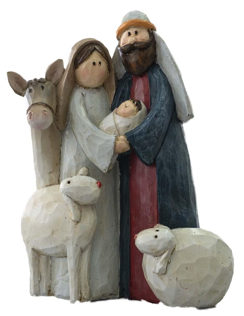 Figura decorativa de nacimiento Navidad de resina