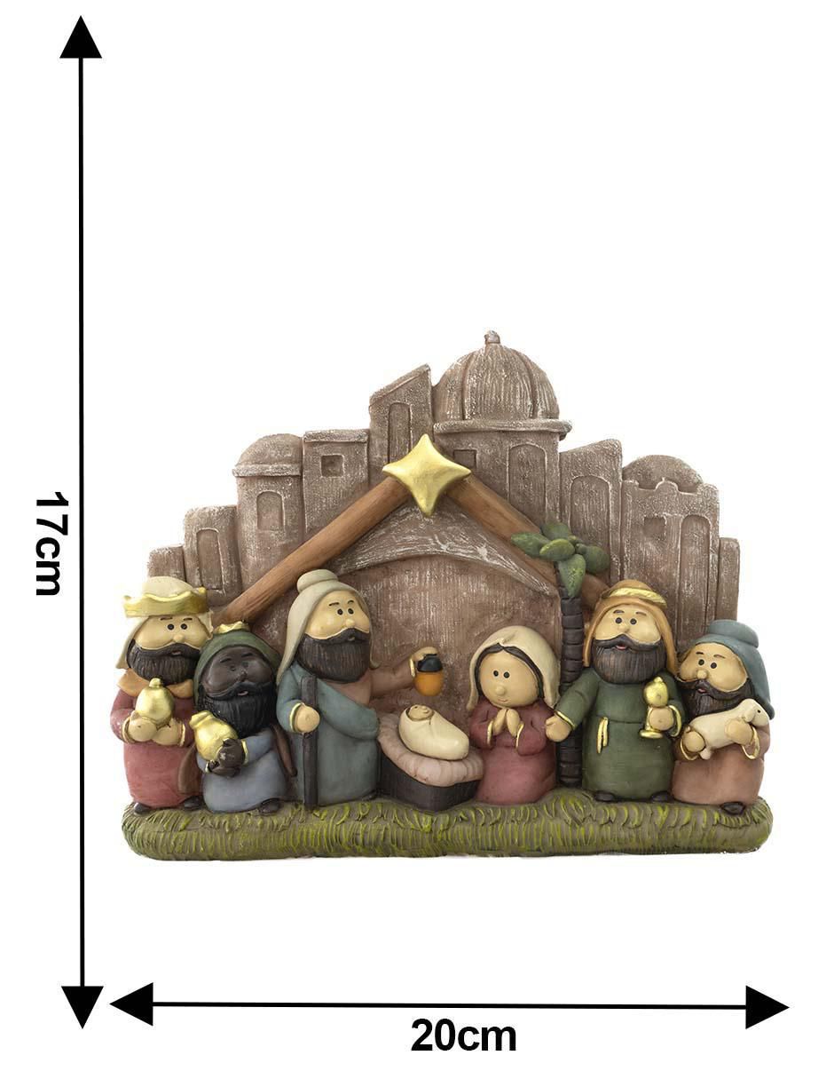 Figura decorativa de nacimiento Navidad de resina 5
