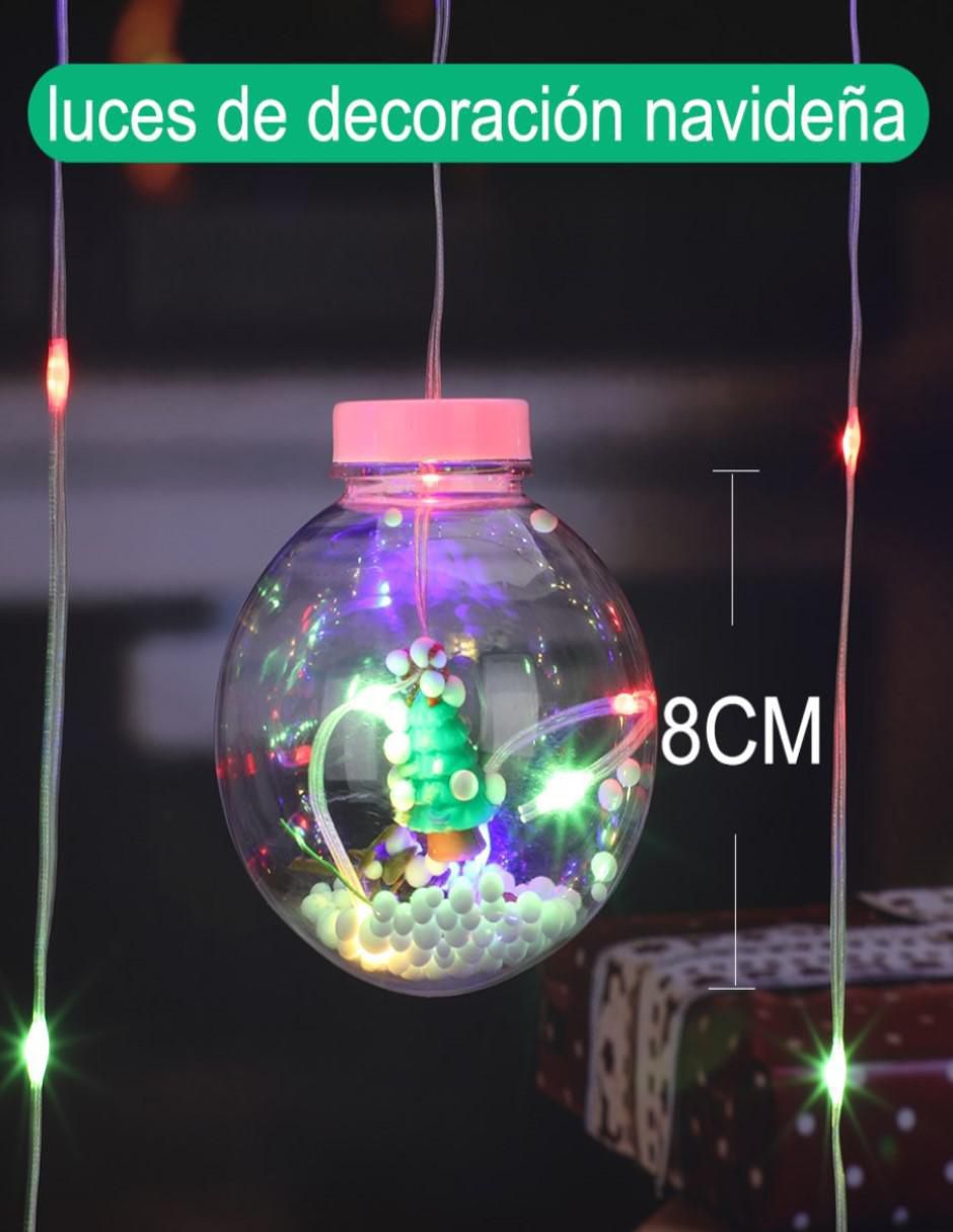 Serie led Cortina de Luces Led Navideñas con 10 esferas Decorativas SDD135 con 10 focos 5