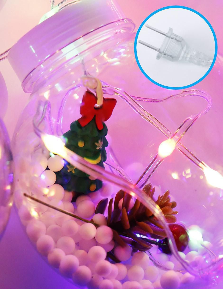 Serie led Cortina de Luces Led Navideñas con 10 esferas Decorativas SDD135 con 10 focos 3