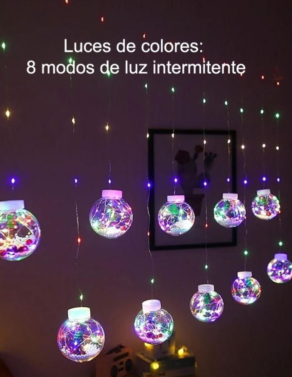 Serie led Cortina de Luces Led Navideñas con 10 esferas Decorativas SDD135 con 10 focos 4