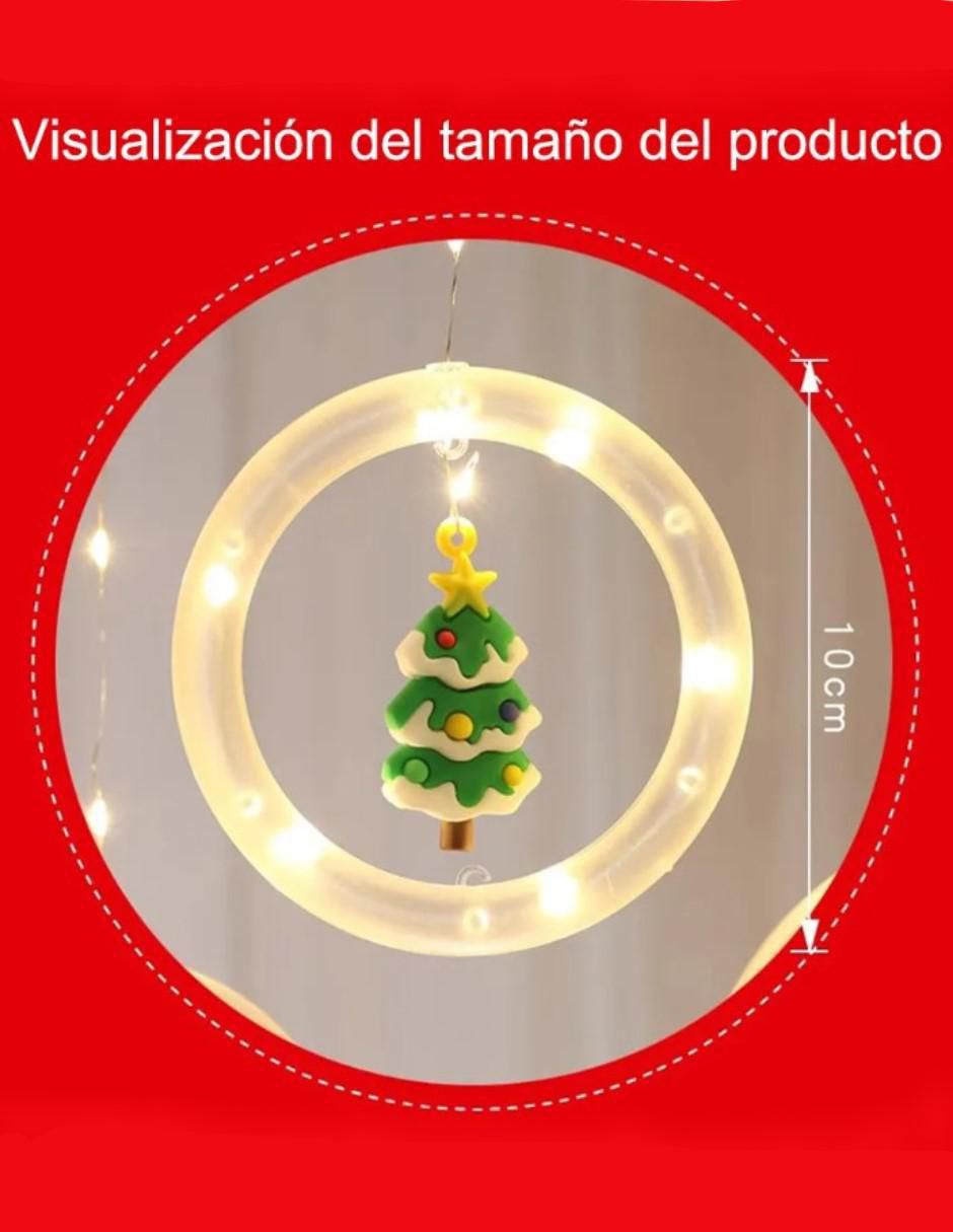 Serie led Cortina de Luces Led Navideñas de 10 Aros Decorativos SDD137 con 10 focos 6