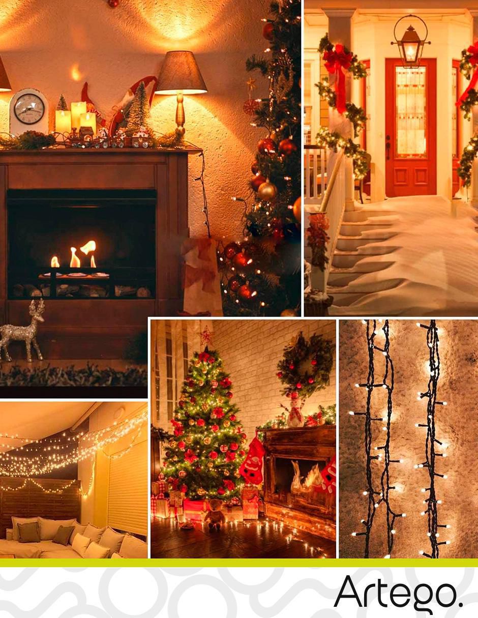 Serie funciones led artego luces de navidad navidad "con" 200 "focos"