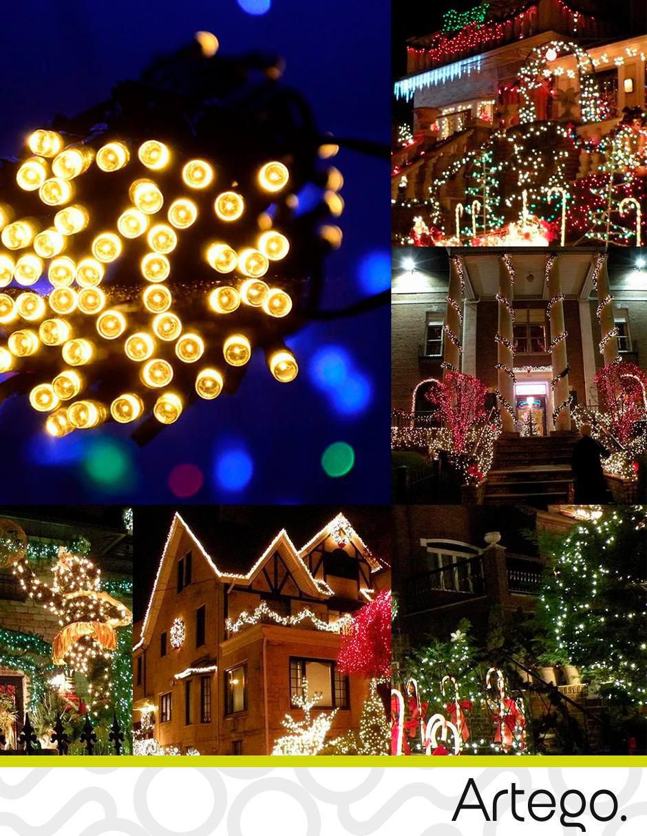 Serie funciones led artego luces de navidad navidad "con" 200 "focos"