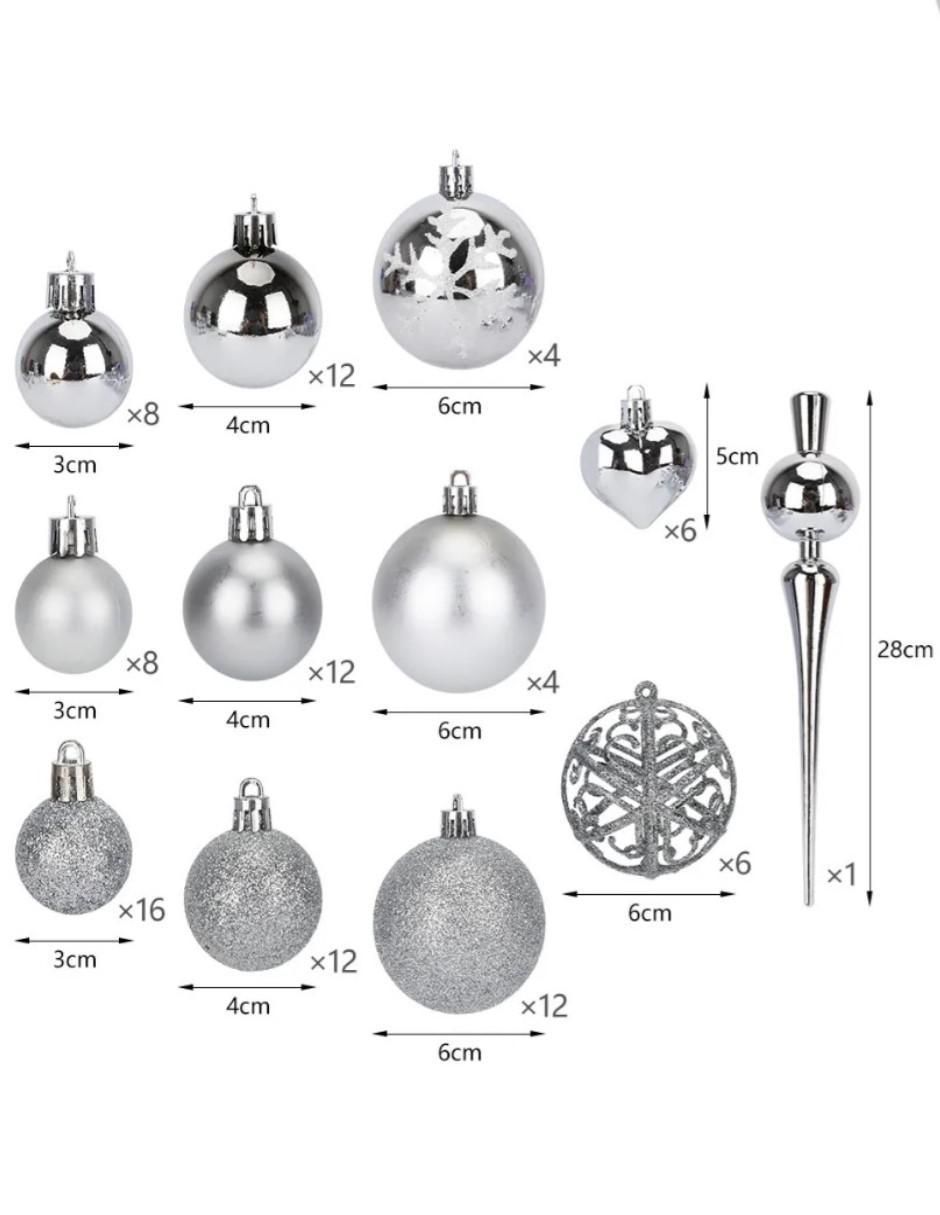 Set de esfera navideña con 101 piezas 3