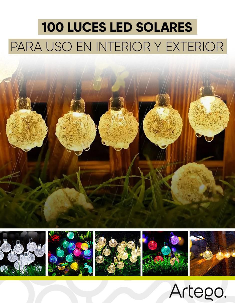 Set luces LED Solar con 100 focos 6