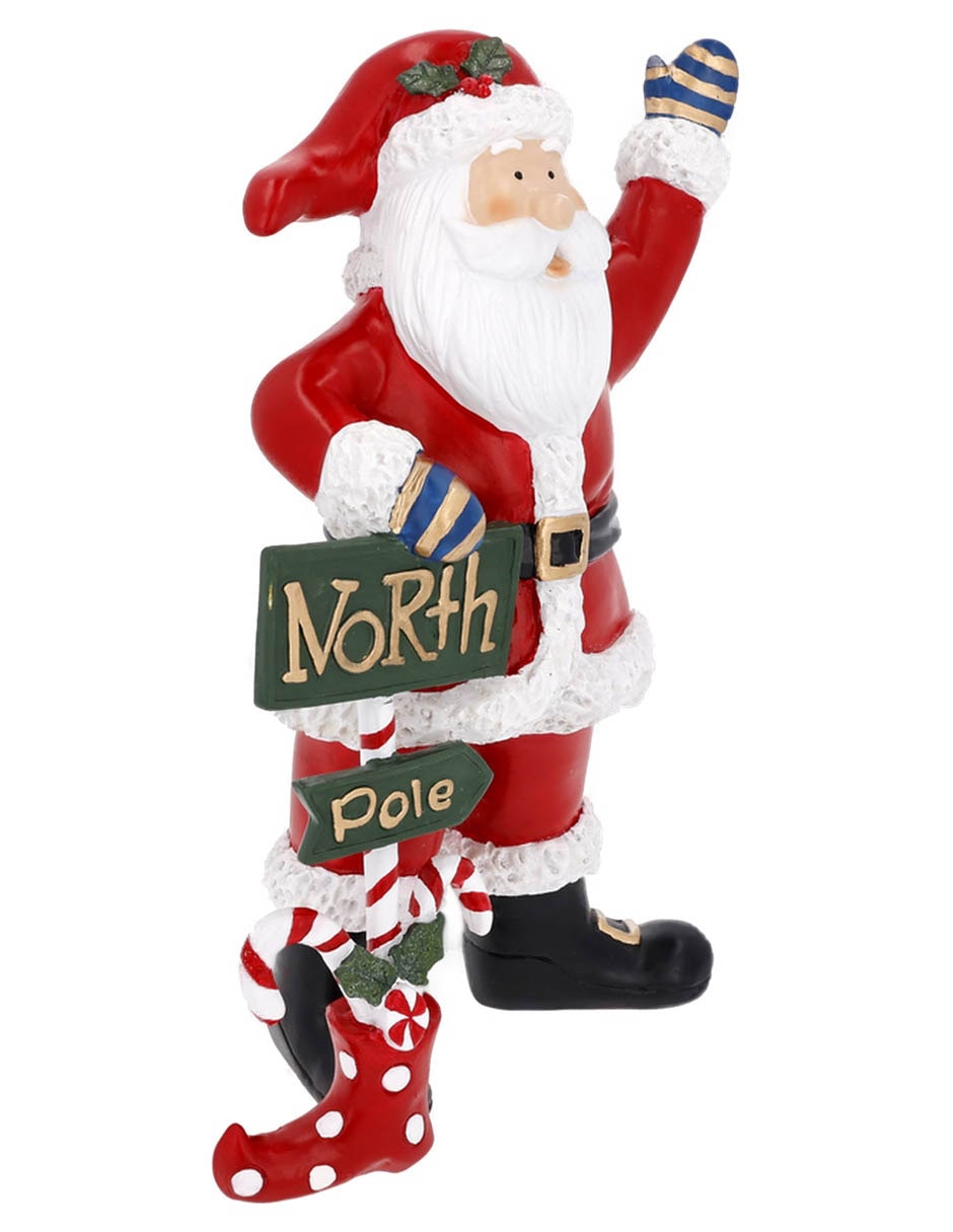 Figura decorativa navideña de santa claus de resina 2