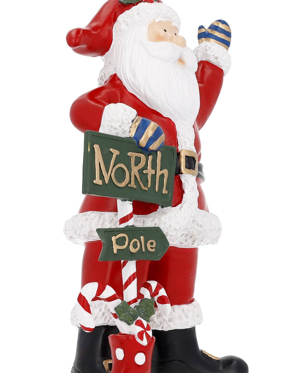 Figura decorativa navideña de santa claus de resina 4