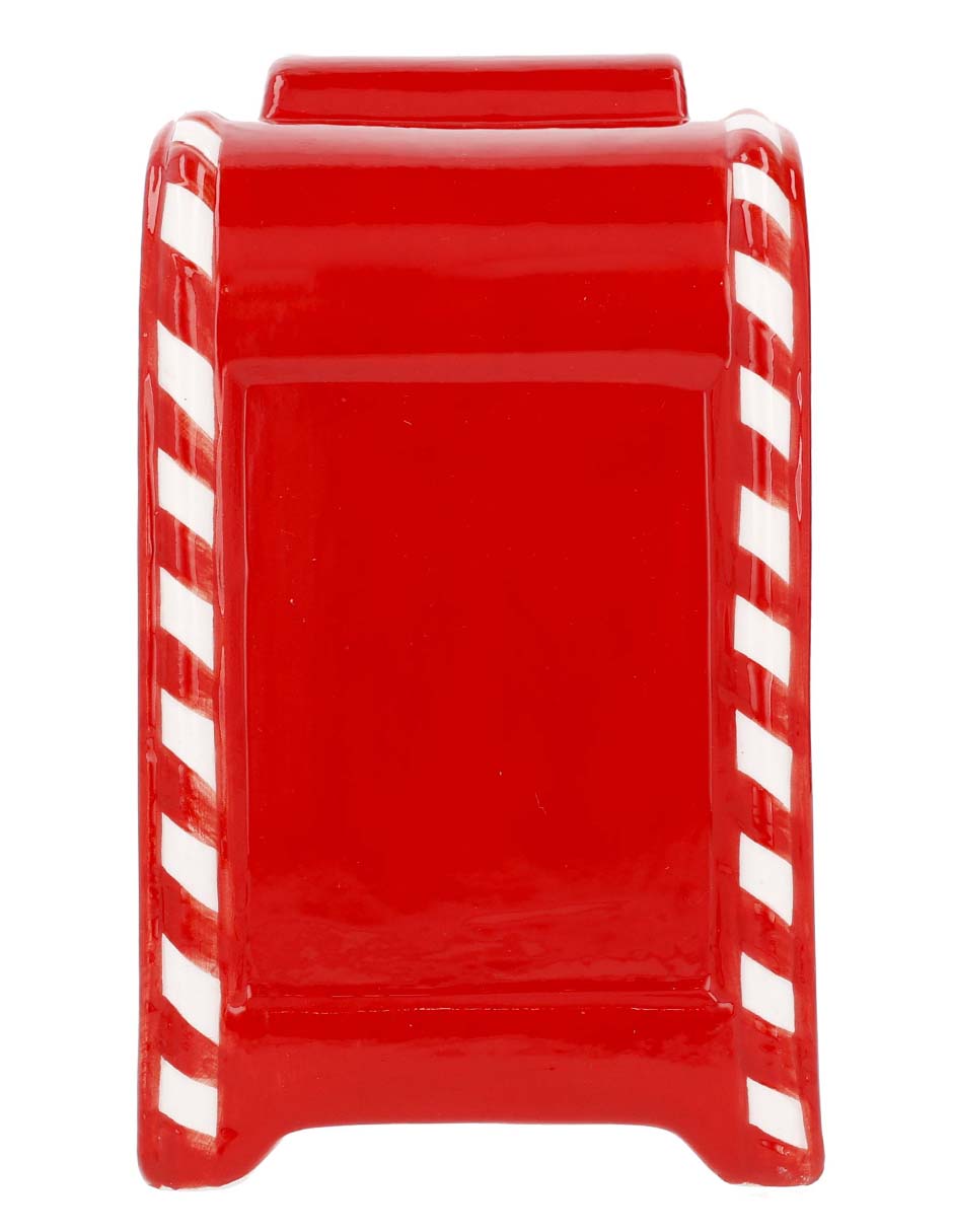 Figura decorativa navideña de buzón de cerámica 3