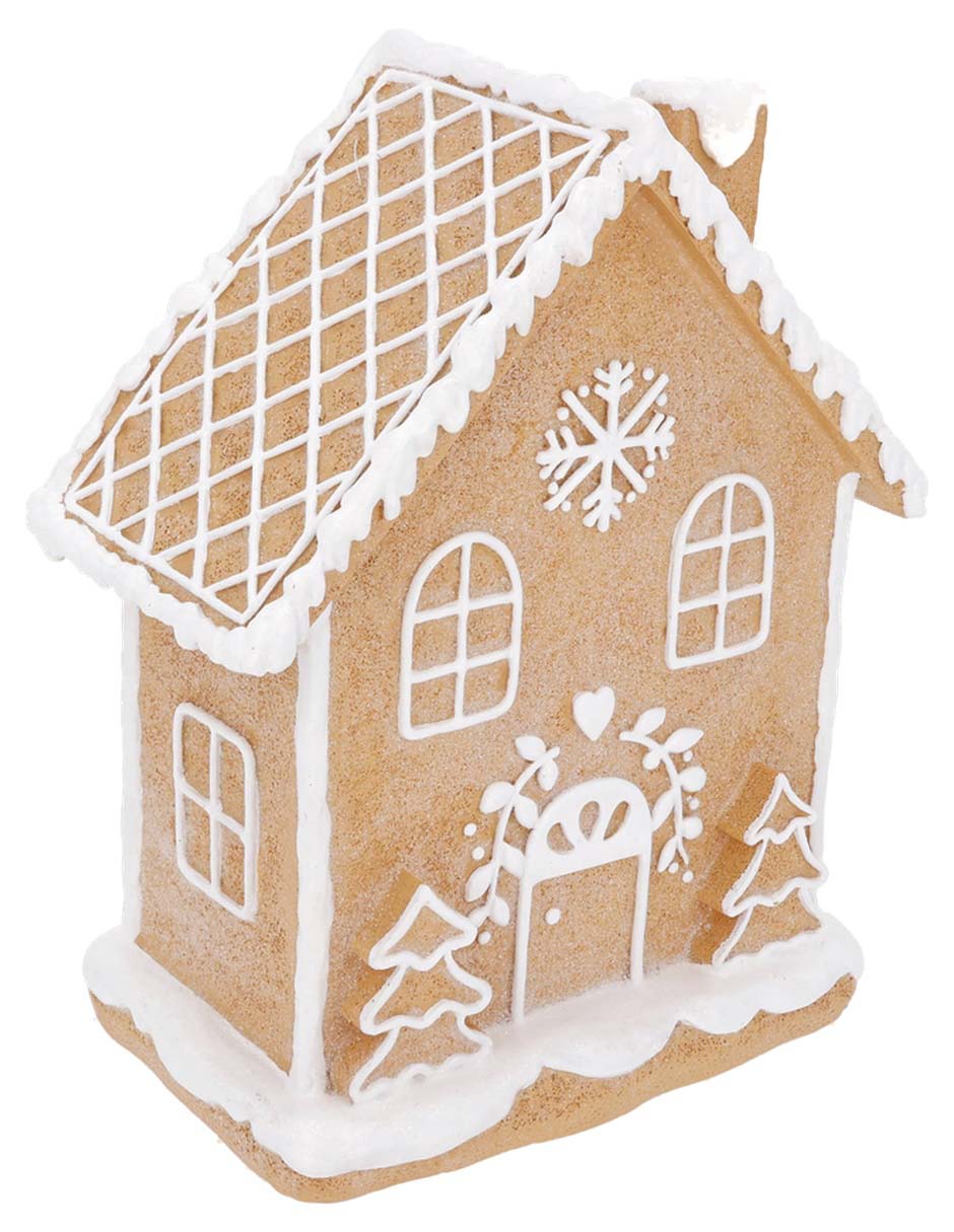 Figura decorativa navideña de casa de jengibre 2