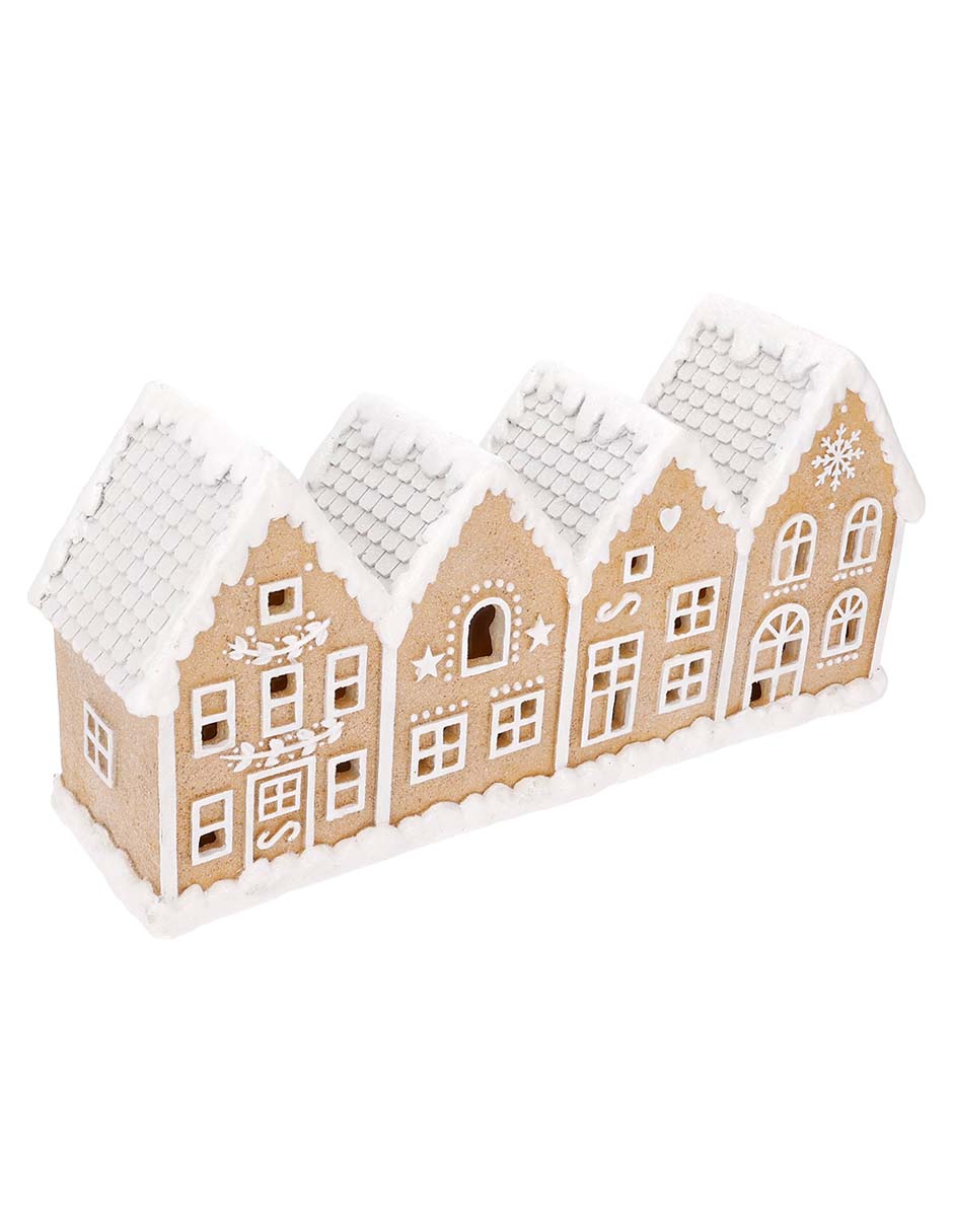 Figura decorativa navideña de casa de jengibre 2