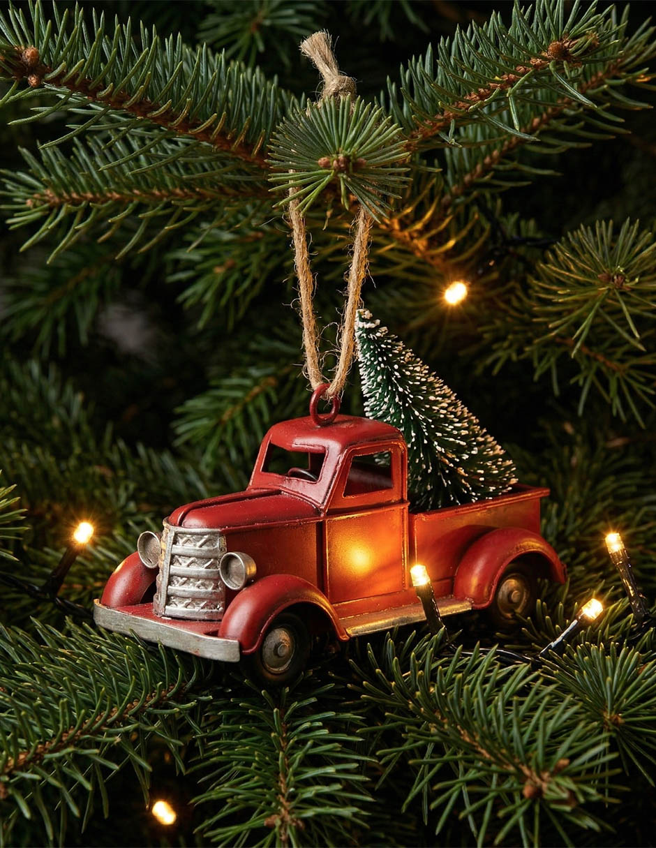 Ornamento navideño camioneta 6