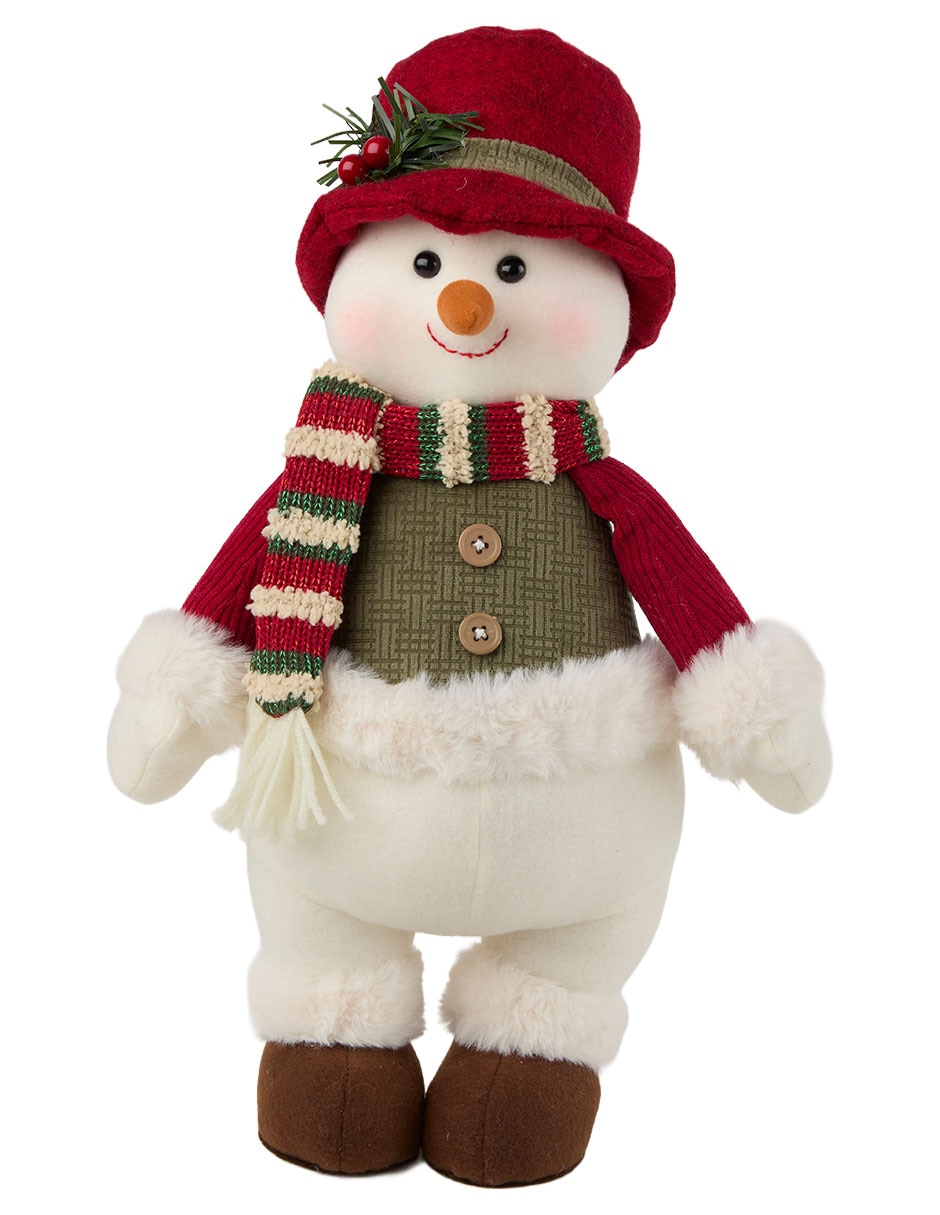 Figura decorativa navideña de muñeco de nieve