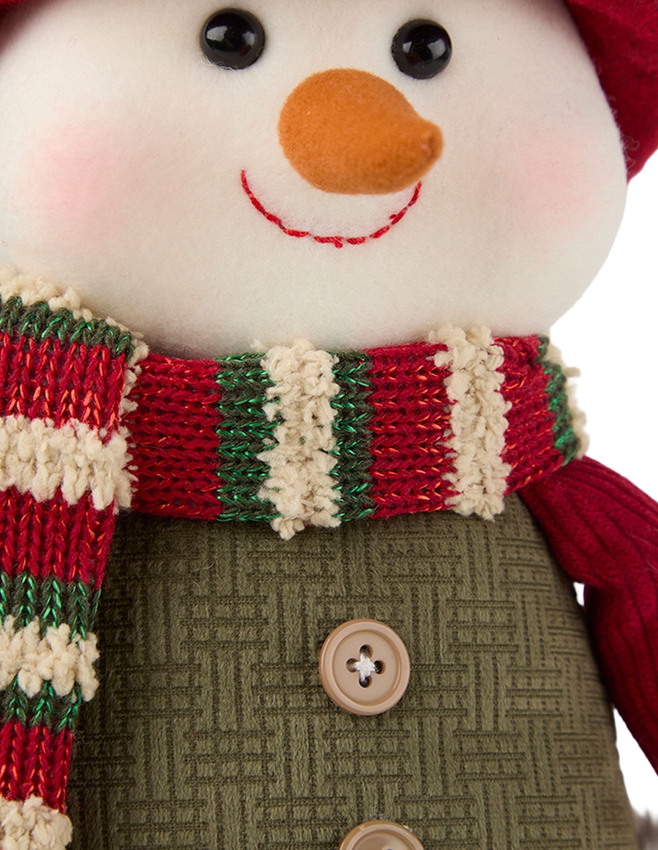 Figura decorativa navideña de muñeco de nieve 4