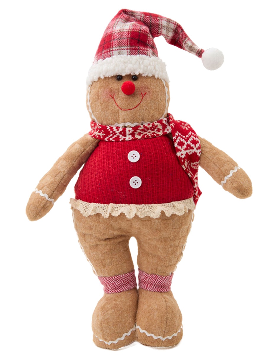 Figura decorativa navideña de galleta de jengibre